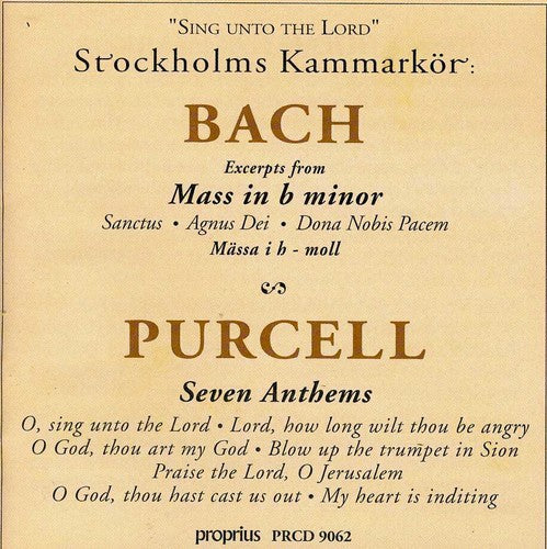 Stockholm Chamber Choir: Sing Unto the Lord - CD