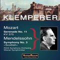 Mendelssohn / Klemperer: Sinfonie 3 Mozart Serenade - CD