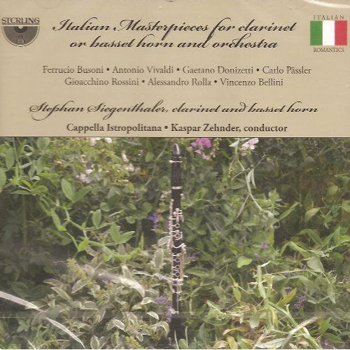 Stephan Siegenthaler: Italian Masterpieces for Clarinet or Basset Horn - CD