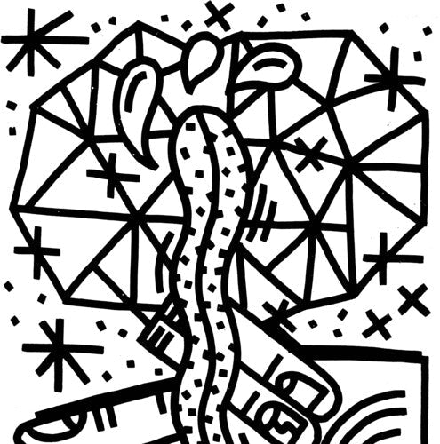 Chrisman: Makila - White W/black Splatter -LP