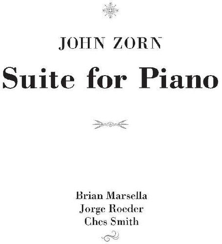 John Zorn: Suite For Piano - COMPACT DISCS