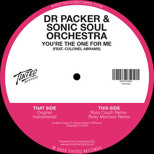 Dr Packer & Sonic Soul Orchestra: You're the One for Me - 12-INCH SINGLE