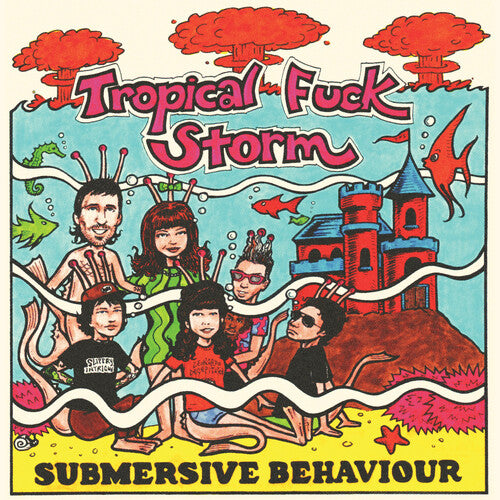 Tropical Fuck Storm: Submersive Behaviour - Clear/aqua Blue Smoke -LP