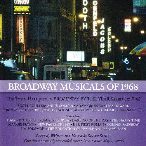 Broadway Musicals of 1968 / O.B.C.: Broadway Musicals Of 1968 (With Brad Oscar/Annie Golden) - CD