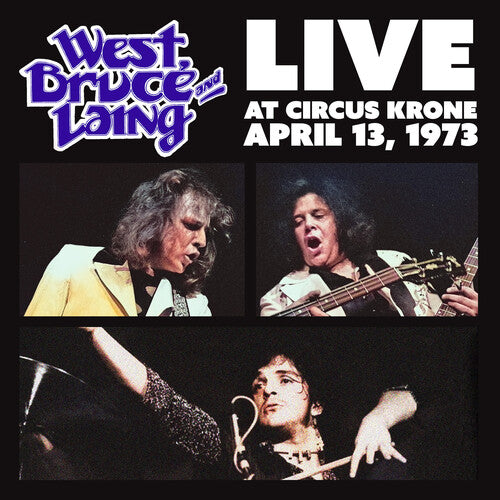West, Bruce & Laing: Live at Circus Krone, Frankfurt, Germany - April 13, 1973 - Clear Frosted Glass with Silver Swirl - (VINYL LP)