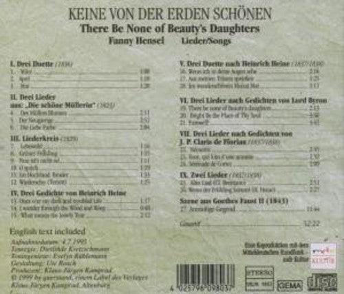 F. Mendelssohn: Lieder - CD