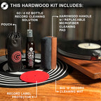 GrooveWasher Hardwood Record Cleaning Kit (Deluxe Set)